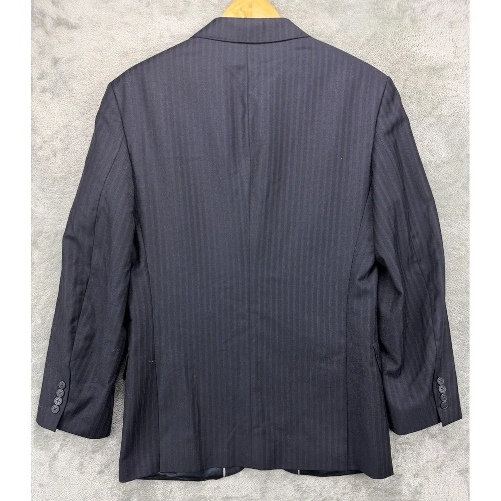 Ermenegildo Zegna Men's Trofeo‎ Blazer 36SH Navy Striped Wool